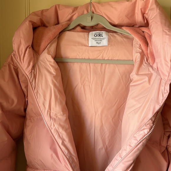 Athleta Girl (Oversized fit) Cozy Cloud Down Jacket, Size XXL/16 Aphrodite Pink - Picture 5 of 5